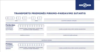 Automobilio pirkimo sutartis 2024